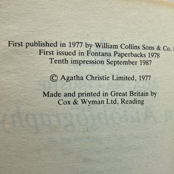 Agatha Christie An Autobiography Softcover Book Fontana - Picture 5 of 10